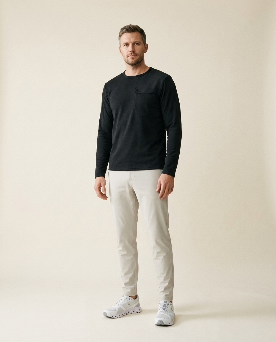 Лонгслив Grid Fleece Pocket